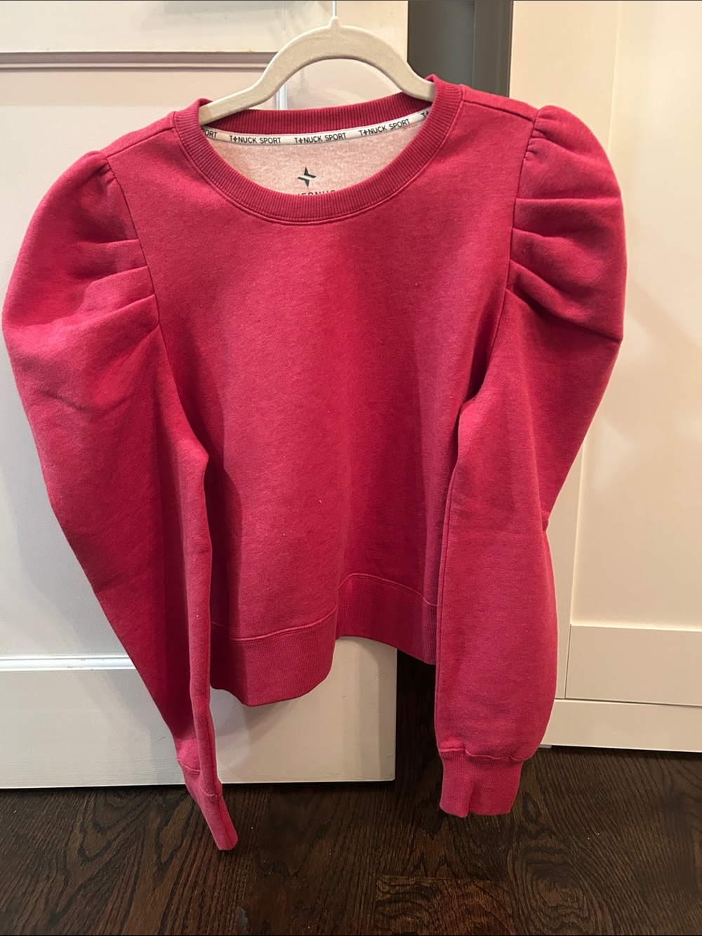 Tuckernuck Pink Puff-Sleeve Sweatshirt